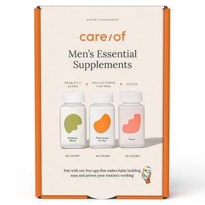 lot 10038 image: Careof Men s Essential Supplements (Multivitamin  Probiotic  Focus)  120 Ct, Lot of 2