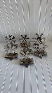 lot 152 image: Silver Snowflake Christmas Stocking Holders