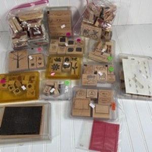 lot 204 image: Stampin Up Mixed Rubber Stamp Collection