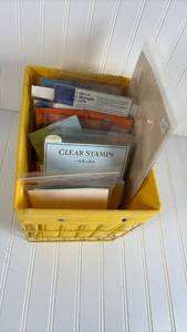 lot 214 image: Clear Stamps Collection with Storage Box