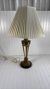 lot 222 image: Bill Blass Studio Brass Table Lamp