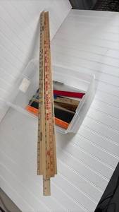 lot 231 image: Wooden Ruler Collection with Storage Box