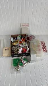lot 257 image: Mixed Craft Supply Lot with Storage