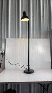 lot 259 image: Black Adjustable Gooseneck Floor Lamp