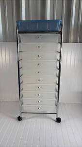 lot 261 image: 10-Drawer Rolling Storage Cart