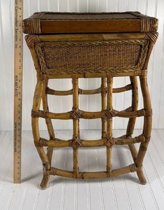lot 264 image: Bamboo and Wicker Storage Stand