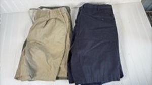 lot 308 image: Mens Casual shorts Bundle Navy Blue and Khaki size 36