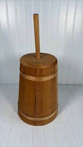 lot 315 image: Wooden Butter Churn with Plunger