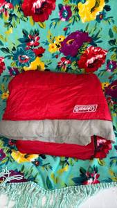 lot 375 image: Coleman Red Down Sleeping Bag