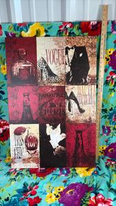 lot 386 image: Fashion Themed Vogue Paris canvas