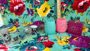 lot 400 image: Mixed Barware Collection Shot Glasses Wine Cups Flask