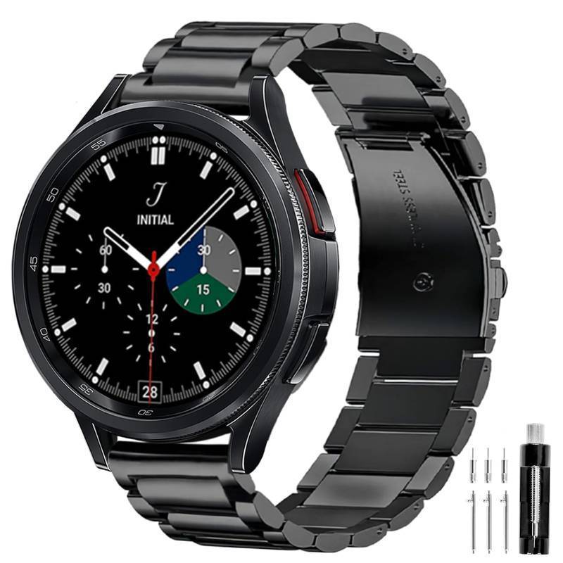 lot 41487 image: GOLDTOLUCK Stainless Steel Band Compatible with Samsung Galaxy Watch 8 7 6 5 4 Classic FE Pro 40mm 44mm 46mm 43mm 47mm 45mm 42mm 20mm Men Women Milanese Replacement Metal Elegant Casual - Retail $10