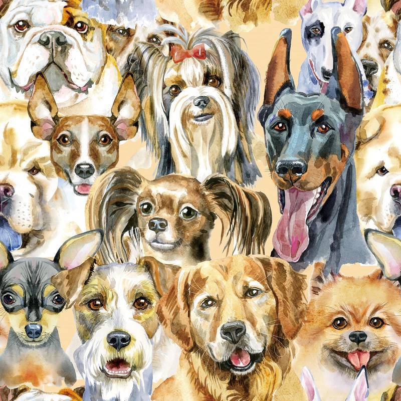 lot 41519 image: Livelynine 17.5x276 Dog Peel and Stick Wallpaper Boho Animals Retro Animal Fun Wall Paper for Bedroom Bathroom Kids Room Closet Self Adhesive Fun Contact Paper for Kitchen Novelty Funny Cool Mural - Retail $35