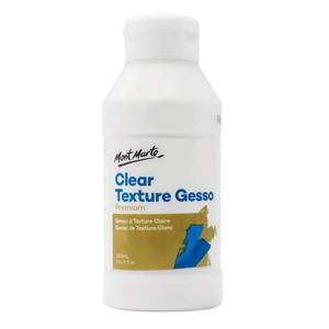lot 31977 image: Mont Marte Premium Clear Texture Gesso Acrylic Medium 8.45oz (250ml) - Retail $9