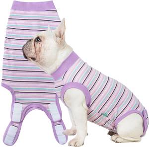 lot 31981 image: Sebdtico Recovery Suit for Dogs,Dog Surgery Suit Female Spay,Soft Dog Onesie for Surgery Female,Dog Cone Alternative Surgical Recovery Suit Female,Abdominal Wounds Licking Anti Suit for Dogs - Retail $27
