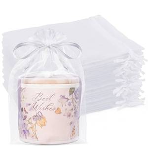 lot 31985 image: Crweety White Organza Bags 6x9 Inches, Large Mesh Gift Bags Drawstring, Jewelry Pouches Treat Sachet Goodie Mesh Bag Drawstring for Wedding Party Favors Baby Shower & Easter Gifts - Retail $9