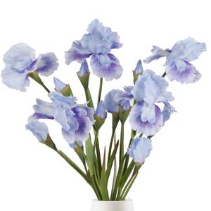 lot 43507 image: IPOPU Artificial Flowers,5PCS Blue Iris Flowers Artificial 31.1 Spring Flowers Fake Silk Flowers with Stems for Wedding Office Home Decor Indoor Decor(Blue) - Retail $19