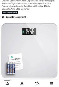 lot 43509 image: AccuCheck Digital Bathroom Scale - Retail $25
