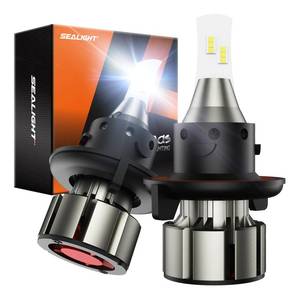 lot 43513 image: SEALIGHT H13 LED Bulbs, 36000LM Super Bright 9008 Driving Lights, 6000K Daylight with Cooling Fan, H139008 Car Bulb 5 Min Plug-N-Play, Pack of 2 - Retail $48