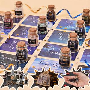 lot 43533 image: DFDNFF 24 Pack Healing Crystals and Stones Bottles with Cards, Easter Basket Stuffers, Easter Egg Fillers, Valentines Day Gifts - Retail $14