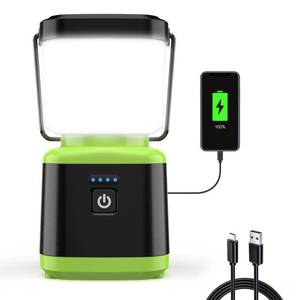 lot 43544 image: AlpsWolf Camping Lantern Rechargeable, Stepless Dimming LED Lantern, 4000mAh Rechargeable Lantern for Power Outages, IPX4 Waterproof Portable Camping Light, Green 1 Pack - Retail $20