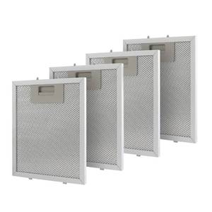 lot 51077 image: 4-Pack Range Hood Grease Filter Compatible with Whirlpool Jenn-Air KitchenAid, 8.75 x 7.5 Inch 5-Layer Aluminum Mesh Replacement Filter, Replaces W10727013 W10915369 4455083 AP6037197 PS11769929 - Retail $24