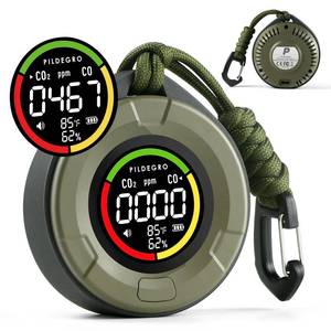 lot 58386 image: Pildegro 4-in-1 Portable Carbon Monoxide and Carbon Dioxide Detector, Upgraded Rechargeable Travel CO & CO2 Monitor 3-Day Standby, Premium Real-Time CO & CO2 Alarm for Air Safety & Quality (Gray)