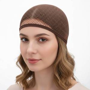 lot 58389 image: 4 PCS Equestrian Hair Net, Brown Mesh Wig Caps Net Elastic No Knot Cap Weaving Caps Wig Women Ride Hair Nets for Long Short Thick Hair Liner Weaving Cap Halloween Cosplay - Retail $6