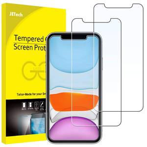 lot 58394 image: JETech Screen Protector for iPhone 11 and iPhone XR 6.1-Inch, Tempered Glass Film, 2-Pack - Retail $11
