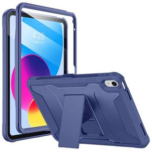 lot 58399 image: Soke Case for iPad (A16) 11th Generation 11-inch 2025, iPad 10th Generation 10.9-inch 2022, with Built-in Screen Protector and Kickstand, Rugged Full Body Protective Cover - Navy Blue - Retail $20