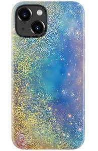lot 58404 image: DorisMax for iPhone 13 Case - Wireless Charging Compatible - Dual-Layer Hard Shell  Silicone Cover - Shockproof Protective Phone Case with Stylish Designs for Women - Abstract Blue Gold - Retail $20