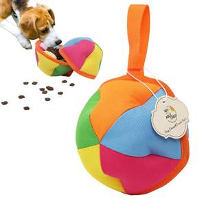 lot 58405 image: Ablechien Dog Chase & Treat Ball, Snuffle Ball for Dogs, Interactive Dog Toy for All Breeds Size with Storage Bag, Enrichment Toys for Mental Stimulation - Retail $77