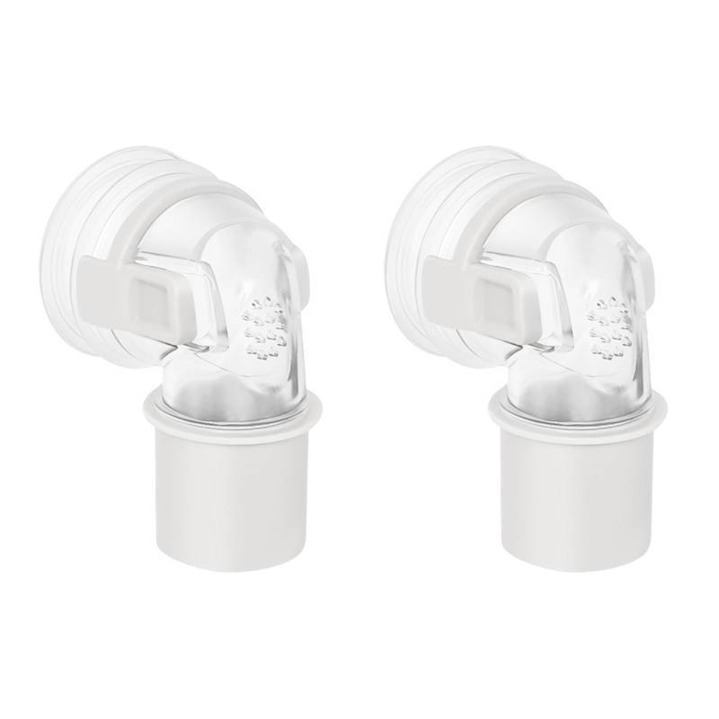 lot 33383 image: 2PCS Elbow Connector for Airfit F30i Cpap Full Face Mask P30i N30i X30i Nasal Pillows Mask Swivel Elbows, Compatible with Mostly Cpap Hose and Tubing - Retail $14