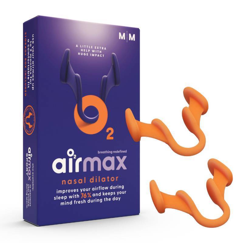 lot 58017 image: AIRMAX Nasal dilators for Sleeping - 76% More Airflow - Anti snoring Devices - Breathe Freely Through the Nose - Sinus Relief, Relief and snoring Solution - 2X Medium Orange - 6 Month Relief - Retail $18