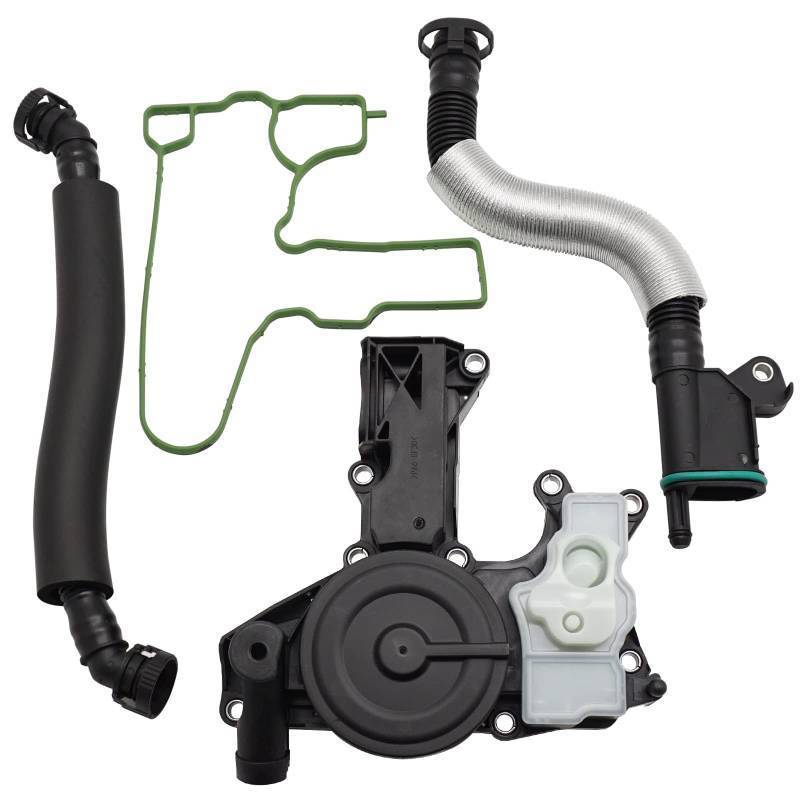 lot 58021 image: PCV Valve Engine Crankcase Vent Valve Oil Separator with Valve Breather Hose Kit for 2012-2018 Audi A4 A5 A6 Q5 Quattro Allroad 2.0T Only 06H103495AE 06H103495J 06H103495AK - Retail $40
