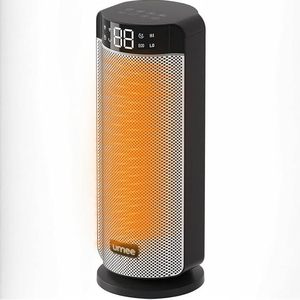 lot 22714 image: Space Heaters for Indoor Use Large Room, 70° Oscillation, Fast Heating Ceramic Electric with Digital Thermostat, Remote Control, 1-12H Timer, Overheat Protection, Safety Heater for Bedroom - Retail $55