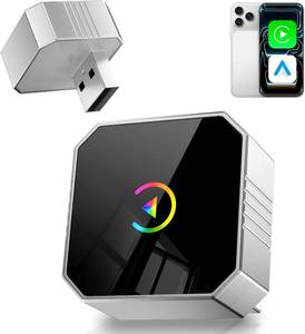 lot 29262 image: 2026 Wireless CarPlay Adapter for iPhone Android Auto Mini Wired to Wireless Apple Car Play Adapter Plug & Play Compatible for iPhone iOS 10 Android 11 with After 2016 Cars - Retail $44