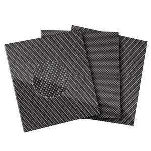 lot 29268 image: Rolcoassuns Carbon Fiber Sheet, 240x240 MM 0.5mm 1.0mm 1.5mm 2mm 2.5mm 3.0mm 4.0mm, 3K Full Carbon Fiber Board 100% Plain Weave Glossy Surface Carbon Fiber Plate - Retail $17