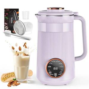 lot 43590 image: Nut Milk Maker Machine, 35oz Homemade Soy, Almond, Oat, Coconut, Plant Based and Non Dairy Beverages, 8 in 1 Automatic Soybean Machine With 12H Delay StartKeep WarmBoil Water - Retail $54