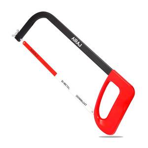 lot 43615 image: AIRAJ 12 In High-Tension Hacksaw with 24 TPI Bi-Metal Blade,Hand Saw Suitable for Metal, Wood, PVC - Retail $9