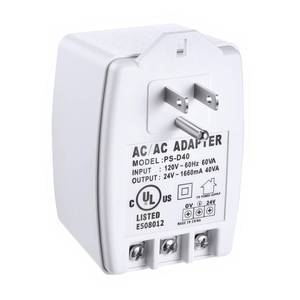 lot 58421 image: 24 Volt Transformer, 40 VA AC Transformer Plug in with PTC Fuse Compatible with Ring Doorbell and Thermostat, Compatible with Nest, Ecobee, SensiHoneywell 24V Adapter (1 Pack) - Retail $19