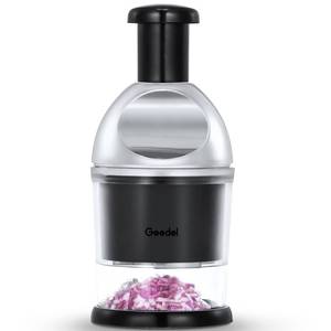 lot 58433 image: Geedel Food Chopper, Easy to Clean Manual Hand Vegetable Chopper Dicer, Dishwasher Safe Slap Onion Chopper for Veggies Onions Garlic Nuts Salads