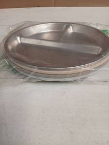 lot 58440 image: Stainless Steel Toddler Snack Plates -3 - Retail $25