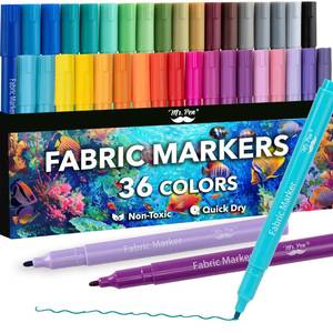 lot 58479 image: Mr. Pen- Fabric Markers, 36 Pack, Colorful, Fabric Markers Permanent for Clothes for T-Shirts, Bags, Textile, Canvas - Retail $7