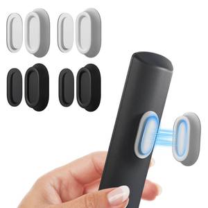 lot 58482 image: Nearockle 4 Pack Magnetic Remote Control Holder Wall Mount, Upgraded No Drill Self-Adhesive Organizer TV Remote Holder for Bed, Fan, RV Accessories (Black & White) - Retail $9
