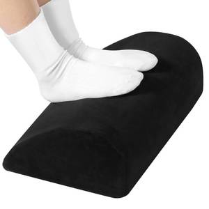 lot 30003 image: Amazon Basics Foam Foot Rest for Under Desk, Supportive Stool for Home and Office with Washable Cover, 5.1 x 10.2 x 17.3 in, Black