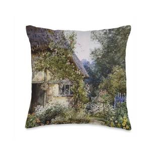 lot 30015 image: Great English Cottage, Countryside Life, Rural setting Throw Pillow