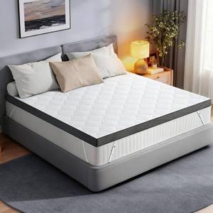 lot 30018 image: Extra Firm Mattress Topper Full 3 Inch High Density Foam for Back Pain - Extra Support Breathable Bed Topper - Bamboo Washable Cover with Anti-Slip Straps - CertiPUR-US Oeko-Tex Certified 75x54
