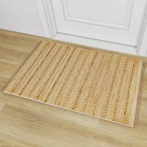 lot 30034 image: Eco Crave Handmade Jute Entryway Rug 2x3 ft Solid Brown Design Welcome Mat, Natural Hand-Woven Low Pile Non-Slip Doormat for Indoor Outdoor, Farmhouse Boho Area Rug, 24x36 Inches