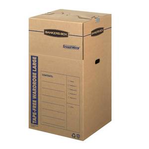lot 30053 image: Bankers Box Tall Wardrobe Box 3 Pack, Tape-Free Design, 24 x 24x 40(7710501)